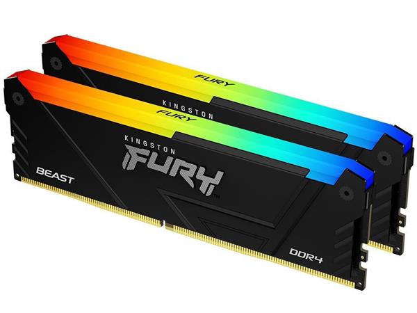 KINGSTON Memory  FURY Beast RGB DDR4, 3200MT/s, 32GB, KIT OF 2