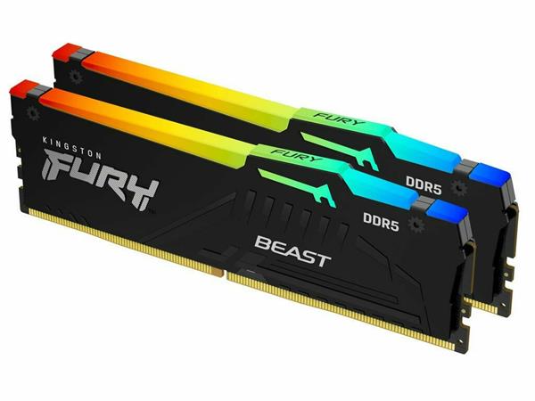 KINGSTON Memory  FURY Beast RGB DDR5, 5600MT/s, 32GB Kit of 2