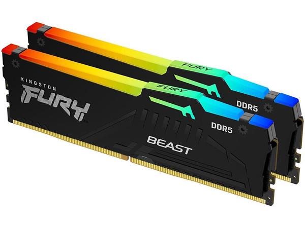 KINGSTON Memory  FURY Beast RGB DDR5, 6000MT/s, 64GB,KIT OF 2