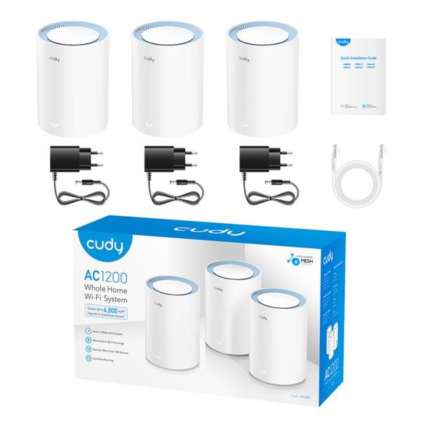 Mesh Wi-Fi AC1200 Cudy M1200 3-Pack