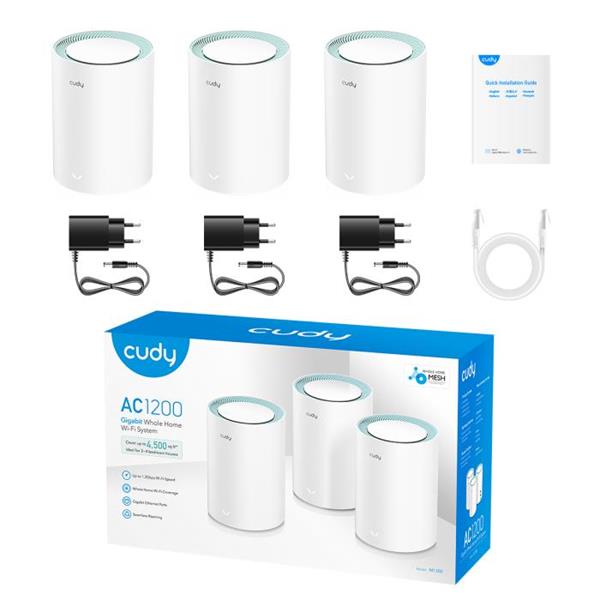 Mesh Wi-Fi Gigabit AC1200 Cudy M1300 3-Pack