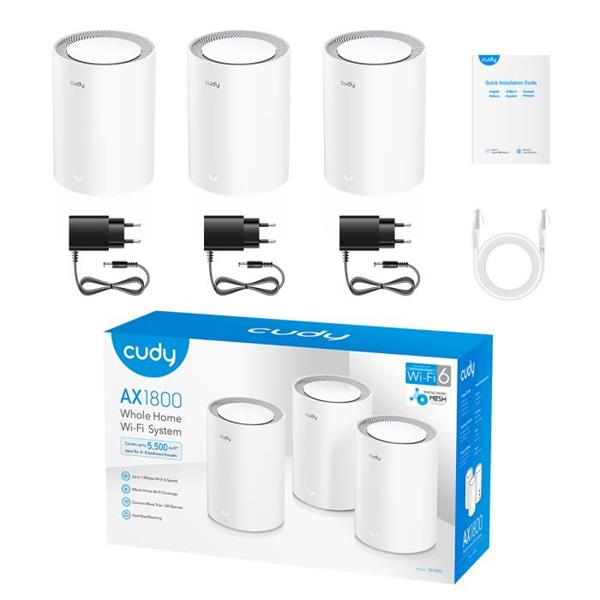 Mesh Wi-Fi6 AX1800 Cudy M1800 3-Pack