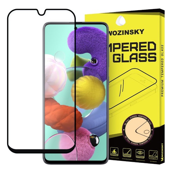 Wozinsky 5D Full cover/case Friendly, Full glue Tempered glass 0.3mm 9H for Samsung Galaxy A51 - Black