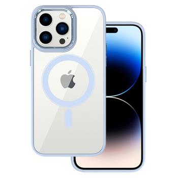 Tel Protect Magnetic Clear Case for Iphone 15 Pro Light Blue