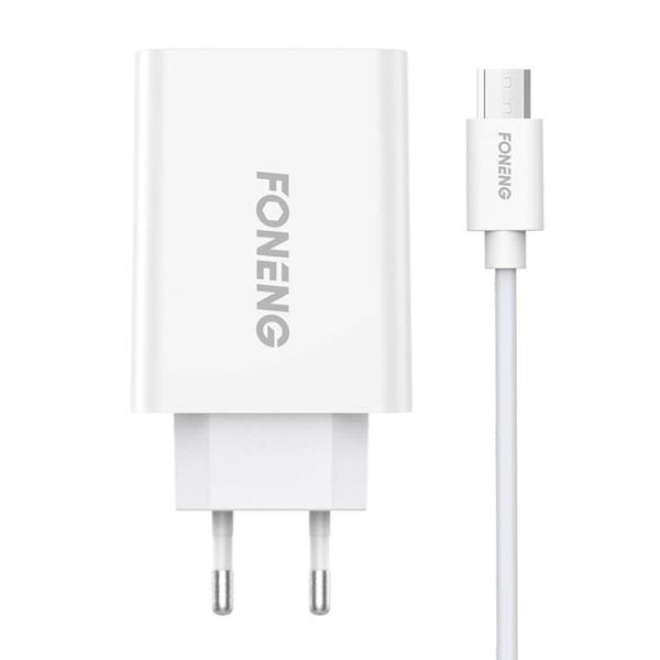 Fast charger Foneng 1x USB EU43 + USB Micro cable