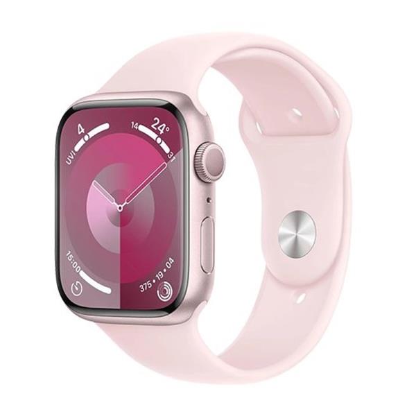 APPLE WATCH SERIES 9 GPS 45MM PINK ALUMINIUM CASE WITH SPORT BAND M-L - LIGHT PINK