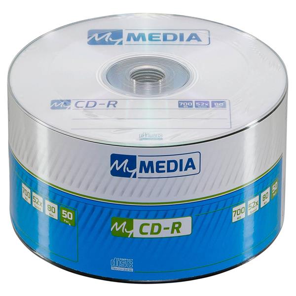 1X50 MYMEDIA CD-R 80 / 700MB 52X SPEED WRAP