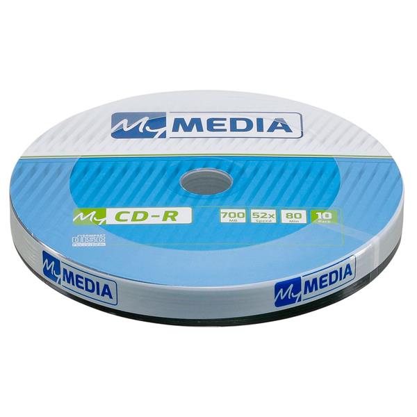 1X10 MYMEDIA CD-R 80 / 700MB 52X SPEED WRAP