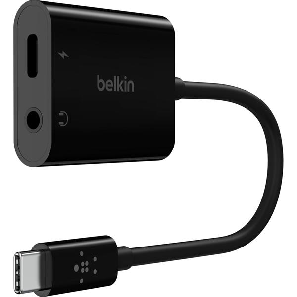 BELKIN ROCKSTAR 3,5MM AUDIO- AND USB-C CHARGEADAPTER  NPA004BTBK