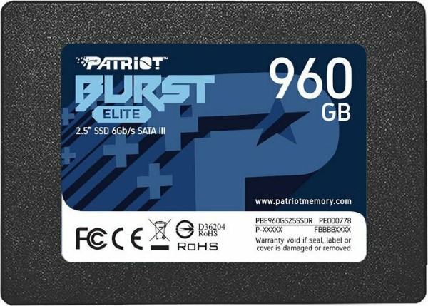 PATRIOT SSD 960GB 320/450 BURST ELITE SA3  PBE960GS25SSDR