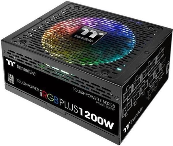 THERMALTAKE TOUGH POWER 1200W IRGB PLUS PLATINUM, PC POWER SUPPLY 1200 WATT CABLE MANAGEMENT, ALARM, ACTIVE PFC, 80 PLUS PLATINUM BLACK, 8X PCIE, CABLE MANAGEMENT, RGB