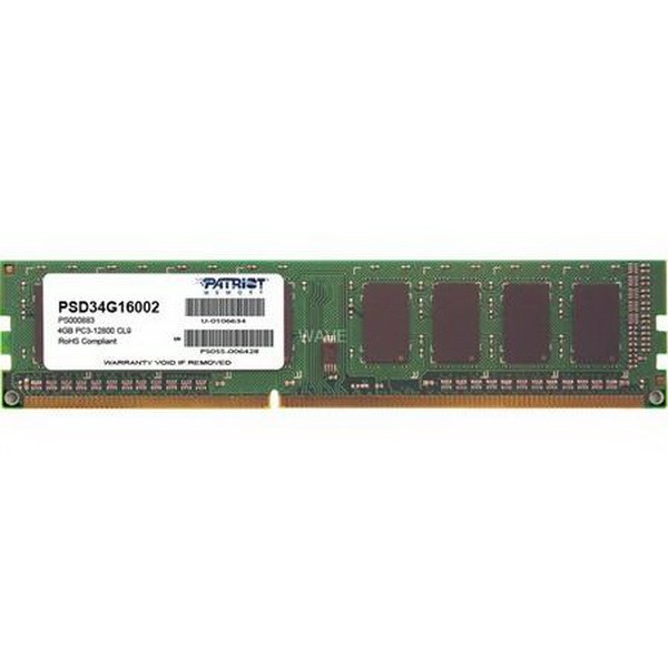 PATRIOT DIMM 4 GB DDR3-1600, MEMORY 4 GB CL11 11-11-28 1 PIECE PSD34G16002, SIGNATURE-LINE PSD34G16002