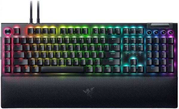 RAZER BLACKWIDOW V4 PRO – GAMING MECHANICAL RGB KEYBOARD – GREEN CLICKY SWITCHES – MACROS