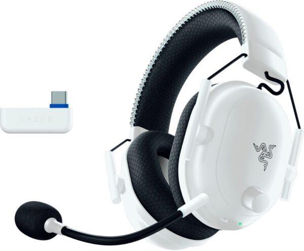 RAZER BLACKSHARK V2 PRO WHITE FOR PLAYSTATION – WIRELESS – 70H BATTERY – 2.4GHZ/BT