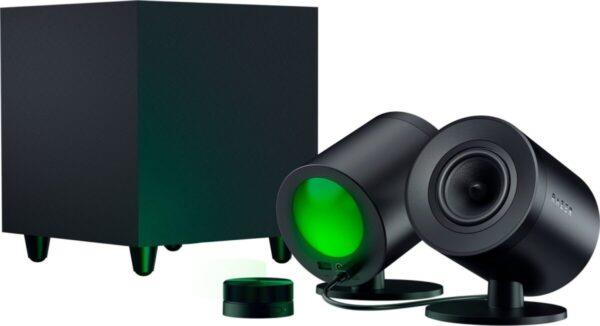 RAZER NOMMO V2 PRO – GAMING 2.1 SPEAKERS RGB – SUBWOOFER – WIRELESS CONTROLS – USB/BLUETOOTH 5.3