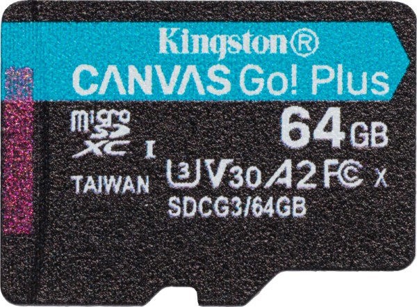 KINGSTON MICROSD64GB CANVAS GO! PLUS