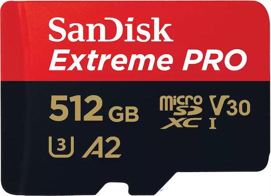 SanDisk microSDXC   512GB Extreme Pro A2 C10 V30 UHS-I U3