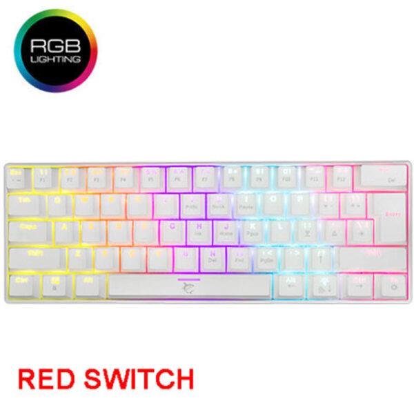 WHITE SHARK MECHANICAL KEYBOARD RED SWITCH GK-004211 WHITE