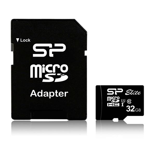 SILICON POWER ELITE UHS-I   32GB MICROSDHC AD. SP032GBSTHBU1V10SP