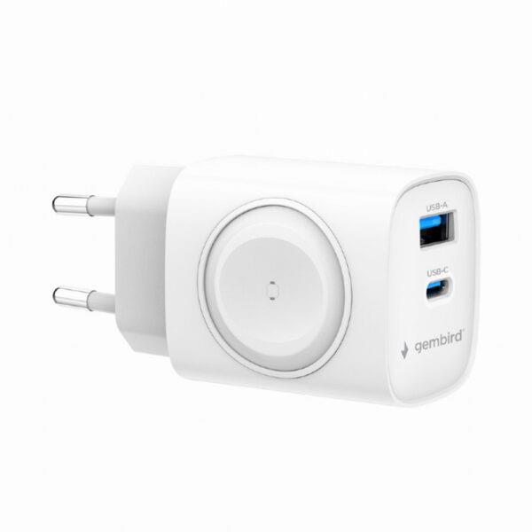 GEMBIRD 2IN1 20W APPLE WATCH & PHONE FAST CHARGER WHITE