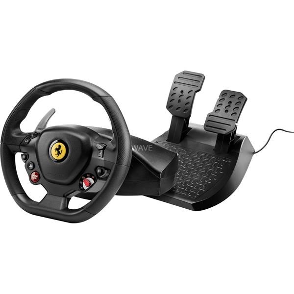 THRUSTMASTER T80 FERRARI 488 GTB EDITION, STEERING WHEEL USB CABLE 11 KEYS BLACK