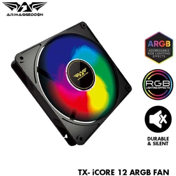 ARMAGGEDDON PC COOLING FAN ARGB TX ICORE-12