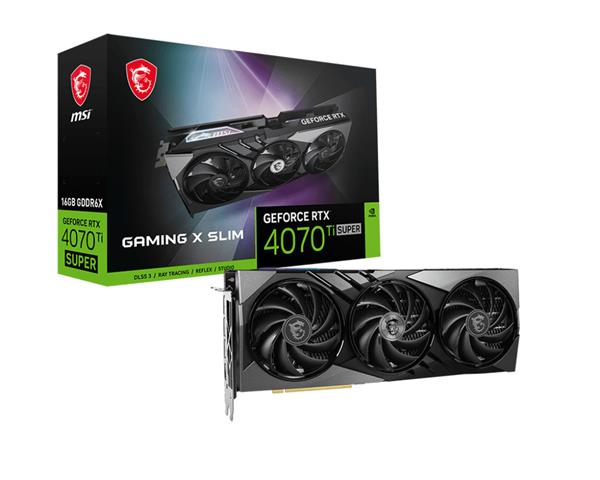 VGA MSI GeForce® RTX 4070 TI SUPER 16GB Gaming X Slim