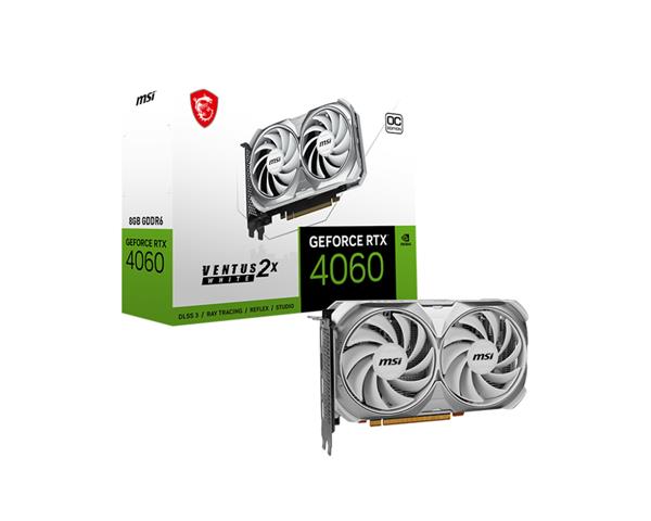 VGA MSI GeForce® RTX 4060 8GB VENTUS 2X WHITE OC