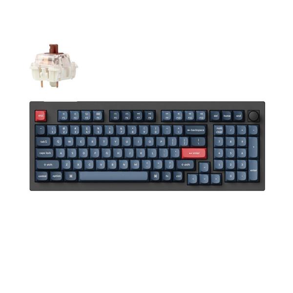 Keychron V5 Max QMK/VIA (V5M-D3) Wireless BT/2,4/Wired Custom Mechanical Keyboard Brown Sw. 96% US