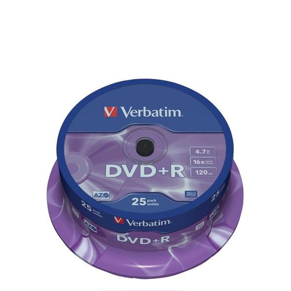 VERBATIM DVD-R 16X 4.7GB CB VERB 25ST