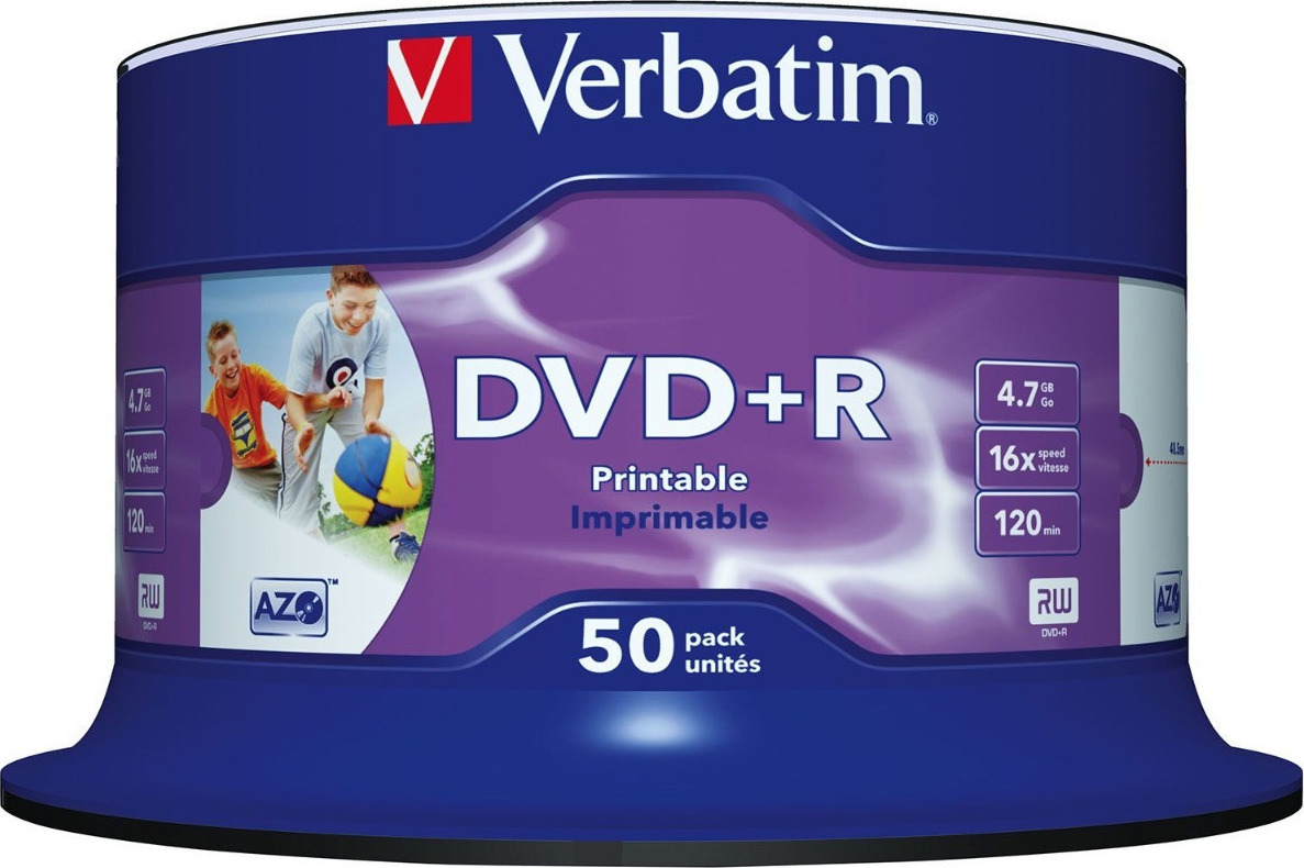 VERBATIM DVD-R 16X 4.7GB CB VERB PR. 50ST