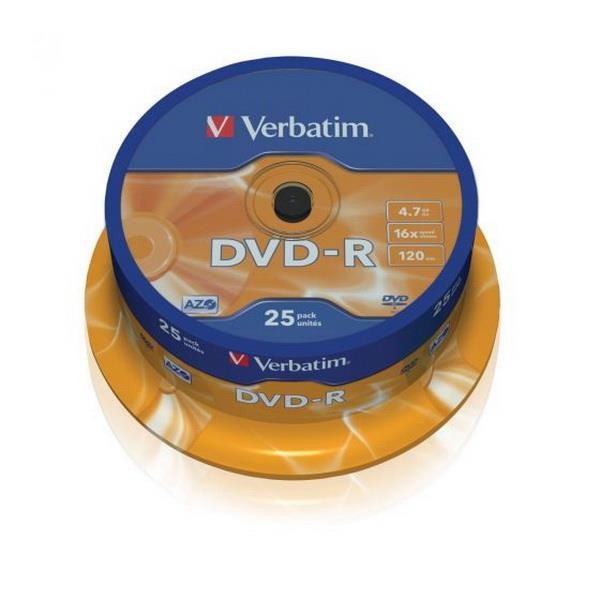 VERBATIM DVD-R 16X 4.7GB SP VERB 25ST