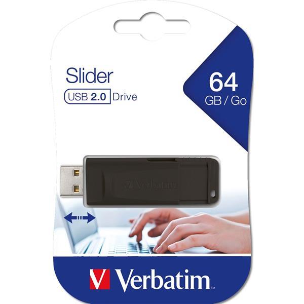 VERBATIM STORE N GO SLIDER  64GB USB 2.0