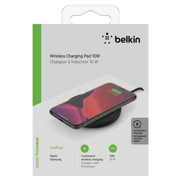 BELKIN WIRELESS CHARGING PAD 10W MICRO-USB CAB W. ADAPTOR BLACK