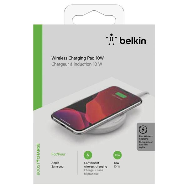 BELKIN WIRELESS CHARGING PAD 10W MICRO-USB CAB. W. ADAPTOR WHITE