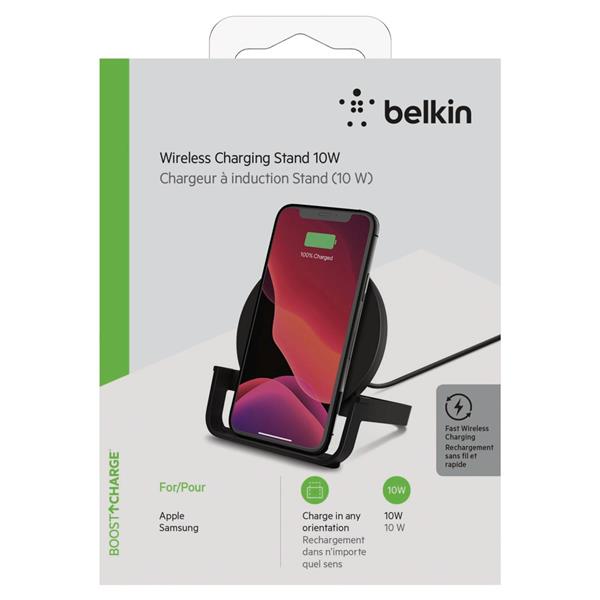 BELKIN WIRELESS CHARGING STAND 10W MICRO-USB CAB. POWER SUPPLY