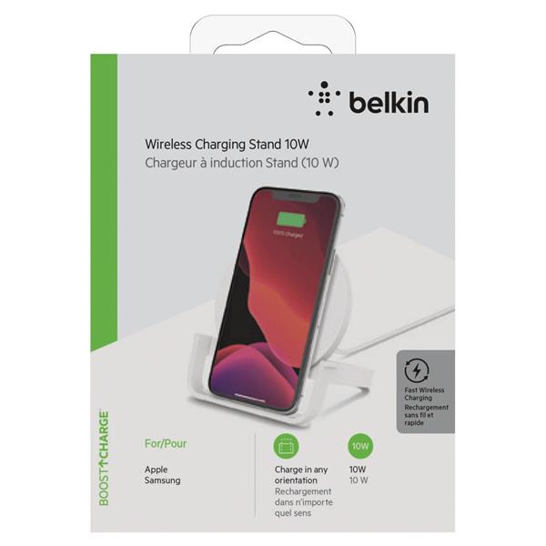 BELKIN WIRELESS CHARGING STAND 10W MICRO-USB CAB. ADAPTOR WHITE