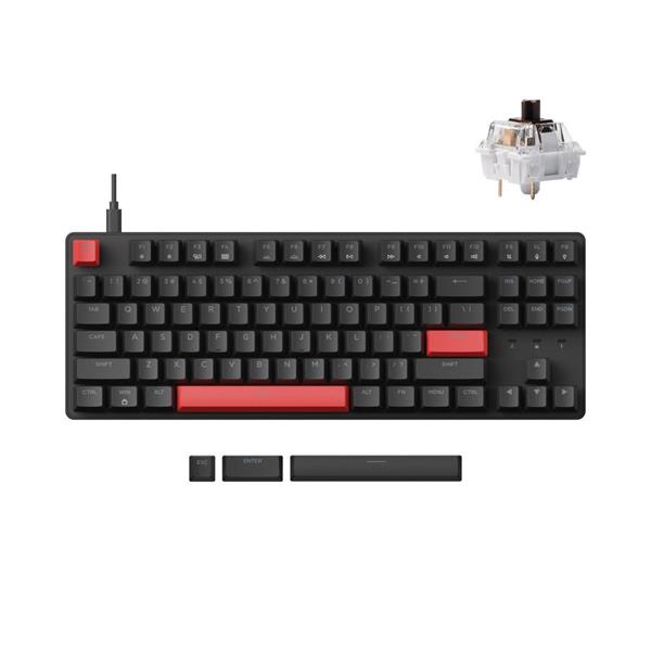 Lemokey X1 (X1-A3) QMK/VIA Wired TKL 80% Mechanical Keyboard – Brown Switch US Layout