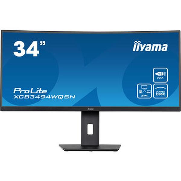 Iiyama Prolite XCB3494WQSN-B5 Ultrawide VA Curved Monitor 34" QHD 3440x1440